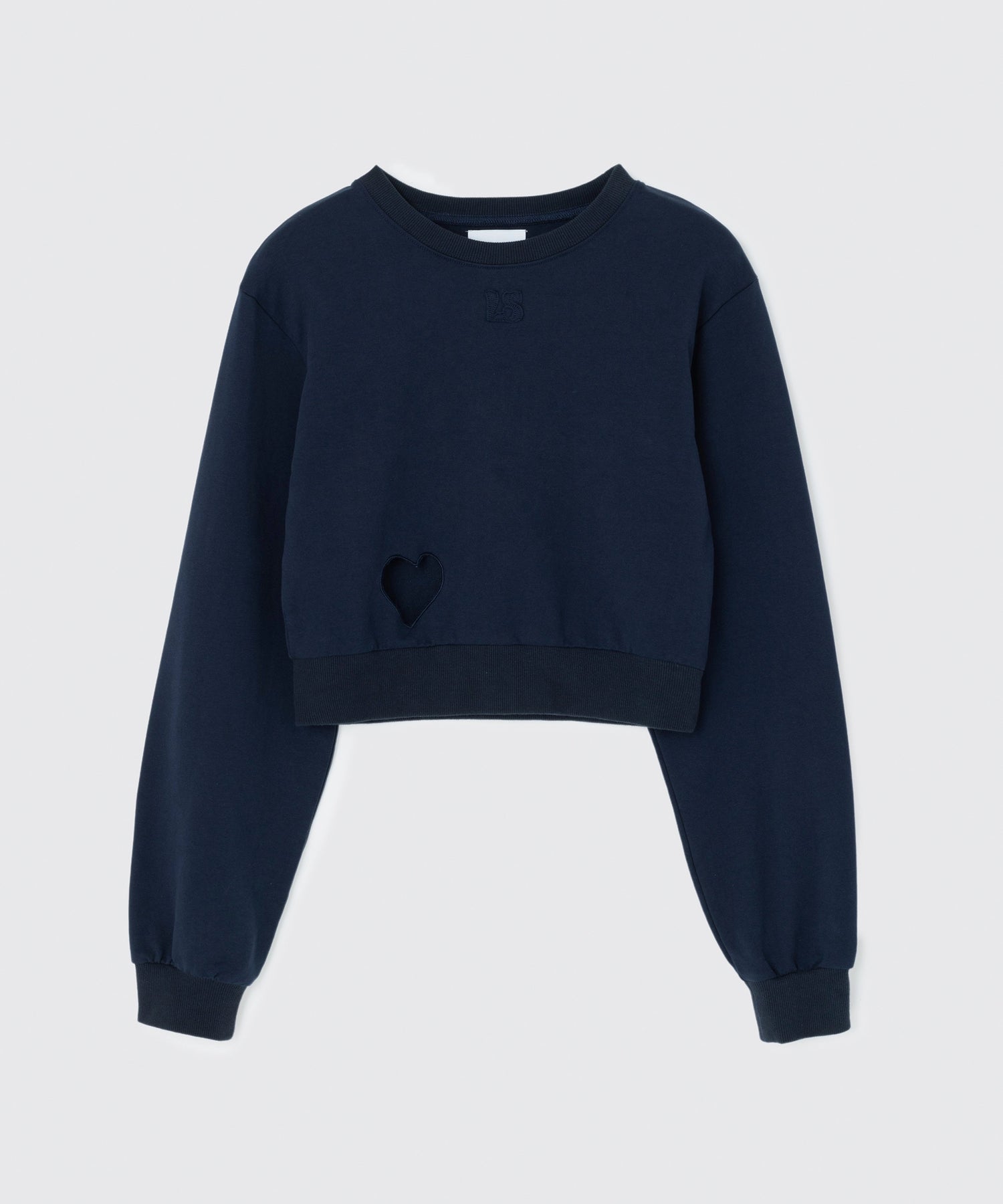 Heart Cutout Cropped Sweatshirt | ハートクロップド スウェット トップス Lazy Styles | Official Online Store