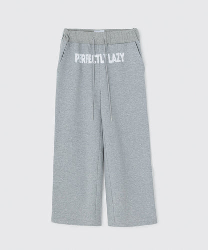 Wide Leg Sweatpants Heel Design | ワイドレッグ スウェットパンツ フロントデザイン Lazy Styles | Official Online Store