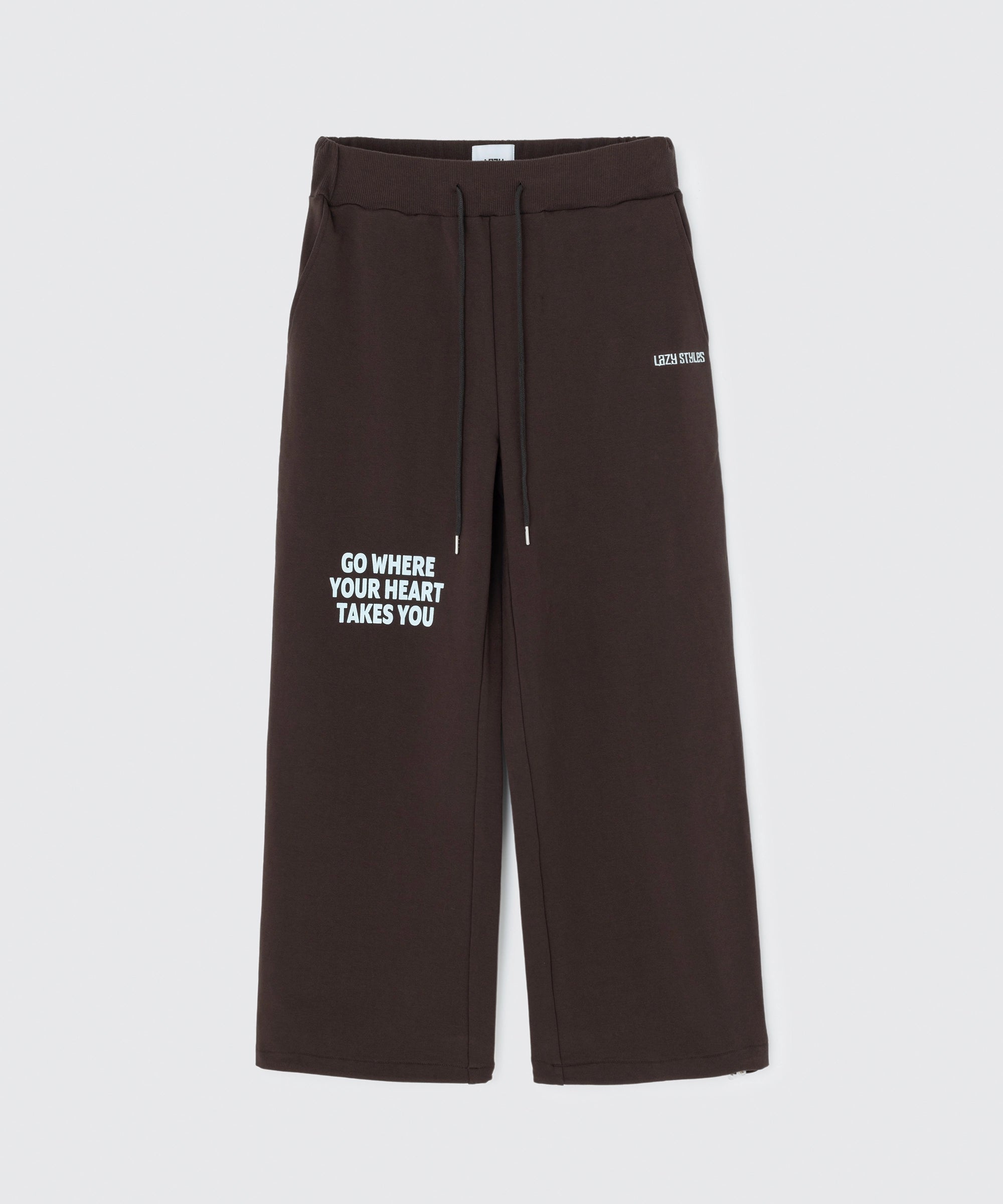 Wide Leg Sweatpants Heel Design | ワイドレッグ スウェットパンツ ヒールデザイン Lazy Styles | Official Online Store